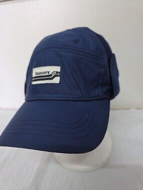 SAUCONY Mens Headwear Tech Ear Flap Hat Blue Size L/XL Outdoor